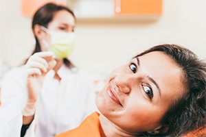 Patient in Toronto getting dental implants